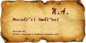 Mocsári Amábel névjegykártya